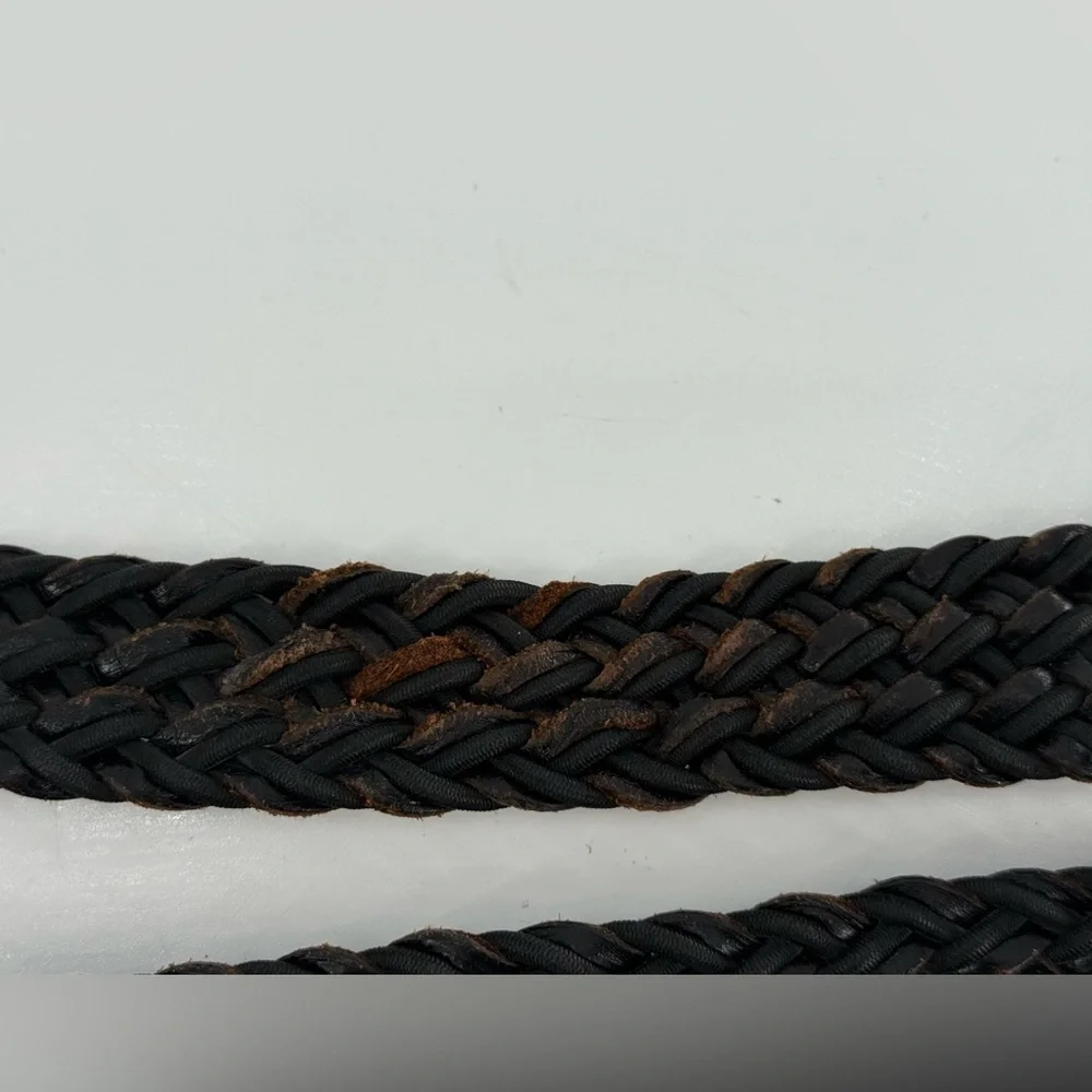 Cremieux Black Braided‎ Leather Belt 40